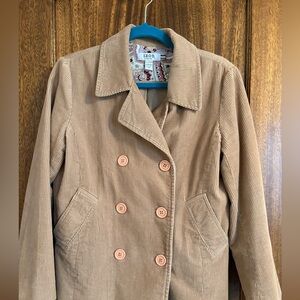 Double breasted corduroy jacket